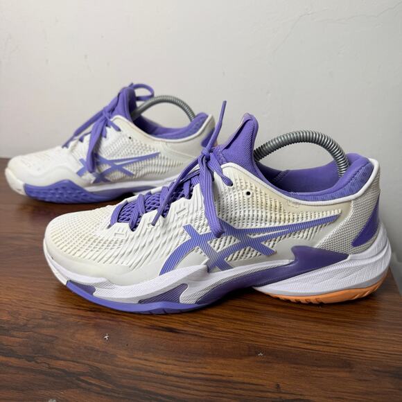 Asics Court FF 3 Novak Tennis Shoes Sneakers Mens 8.5 White Purple 1042A220 main image 7